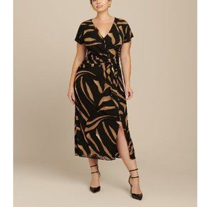 Prabal Gurung Animal Print Wrapped Maxi Dress